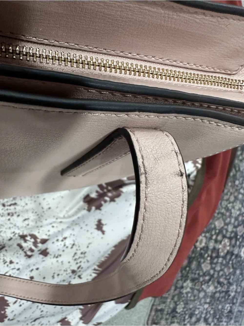 Michael Kors Rivington Large Saffiano Leather Tote Soft Pink